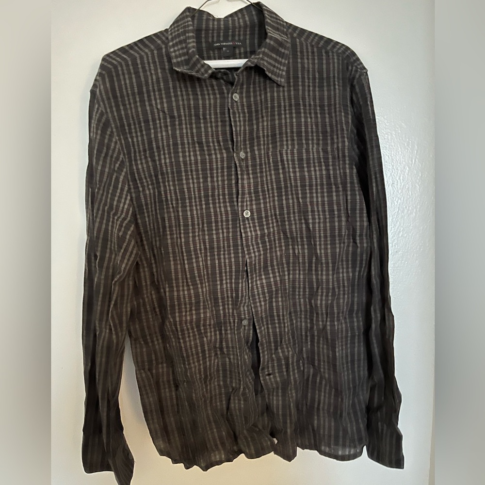 John Varvatos Plaid Men’s shirt size medium